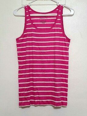 Pink Striped Tank Top